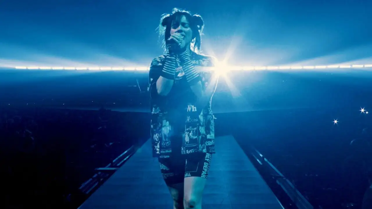 Billie Eilish en concert à l'O2 Arena de Londres – image d’arrière-plan