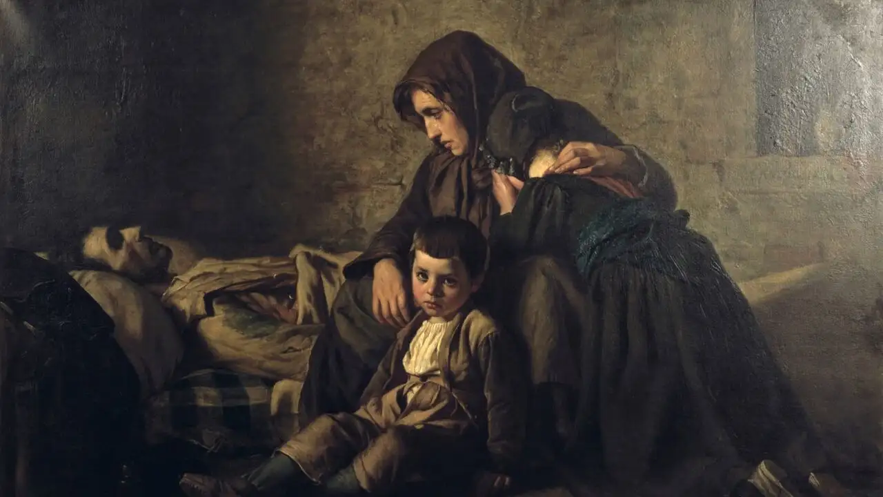 La grande famine en Irlande – image d’arrière-plan