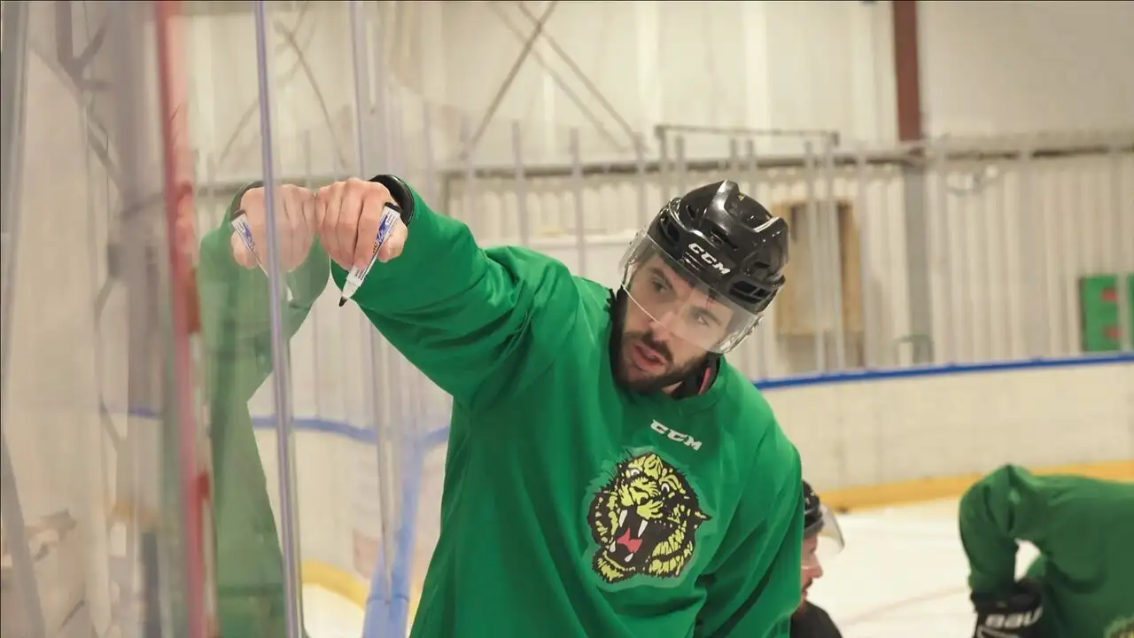 Hockey sur glace, le match d'une île – image d’arrière-plan