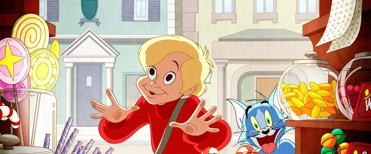 Tom et Jerry au pays de Charlie et la chocolaterie – image d’arrière-plan