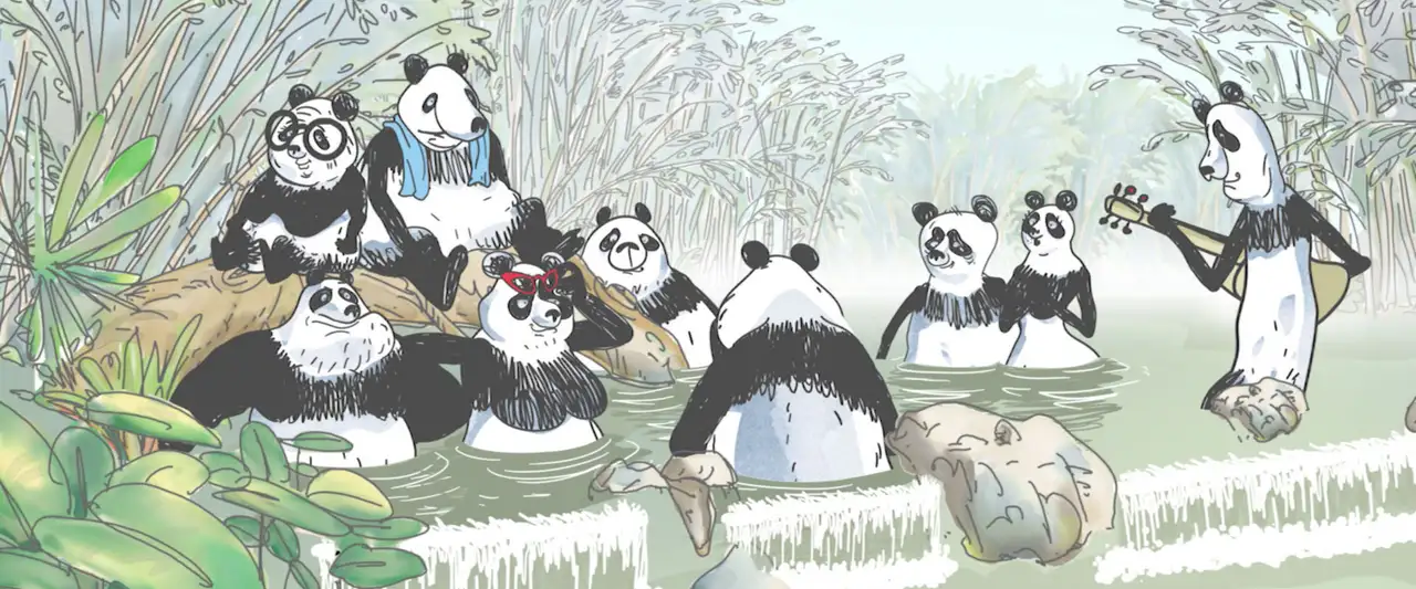 Pandas dans la brume - Koh Panda – image d’arrière-plan