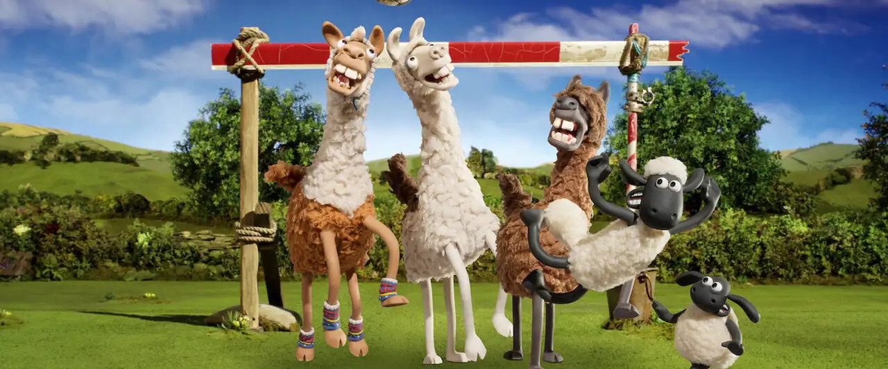 Shaun le mouton : Les lamas du fermier – image d’arrière-plan