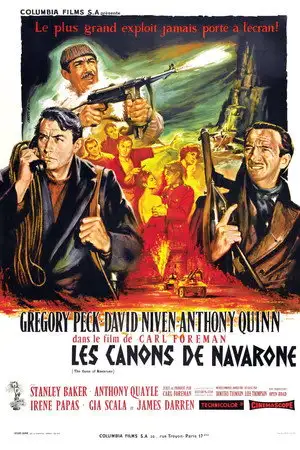Les Canons de Navarone - Une guerre ne se gagne qu'au prix de bien de sacrifices. – affiche