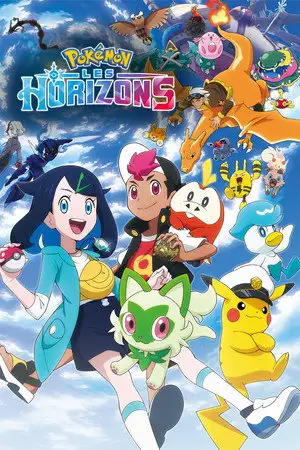 Pokémon : Les Horizons - Saison 27 - Guidés par le Rayquaza noir – affiche